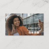 ソーシャルメディアのプロフィール写真 名刺 (正面)