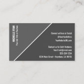 ソーシャルメディアのプロフィール写真 名刺 (裏面)