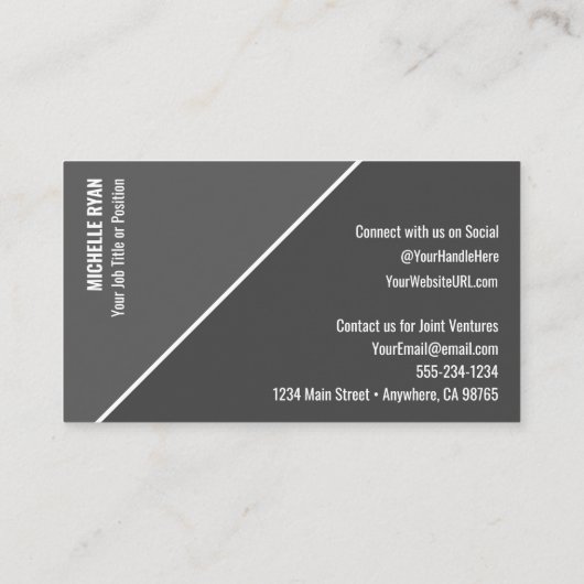 ソーシャルメディアのプロフィール写真 名刺 (裏面)