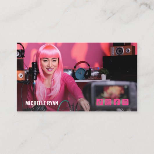 ソーシャルメディアのプロフィール写真 名刺 (正面)