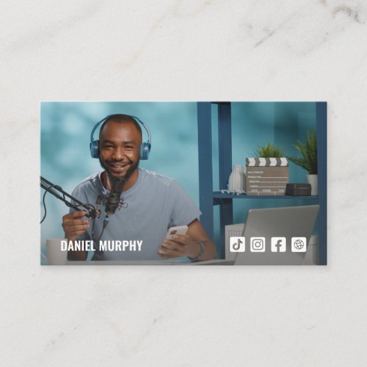 ソーシャルメディアのプロフィール写真 名刺 (正面)