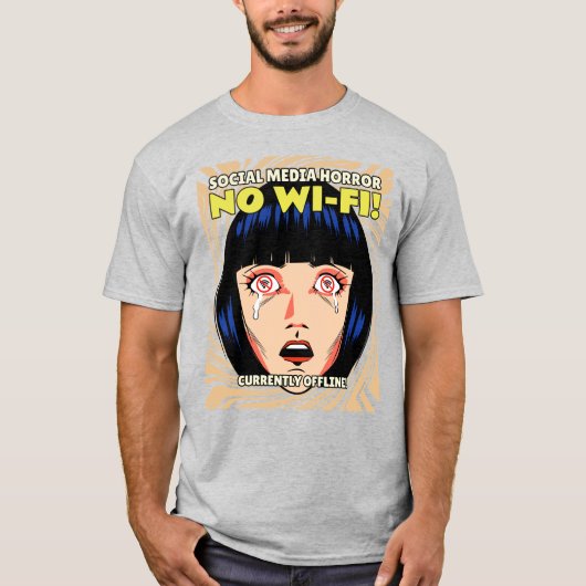 ソーシャルメディアのホラーTシャツ Tシャツ (正面)