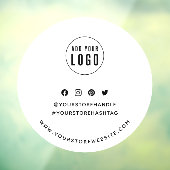 ソーシャルメディアのラウンドロゴの追加ブランディング ウィンドウサイン (シート3)