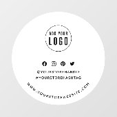 ソーシャルメディアのラウンドロゴの追加ブランディング ウィンドウサイン (シート)