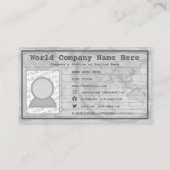 ソーシャルメディアのリンクでピンク色のパスポートを貼る 名刺 (裏面)