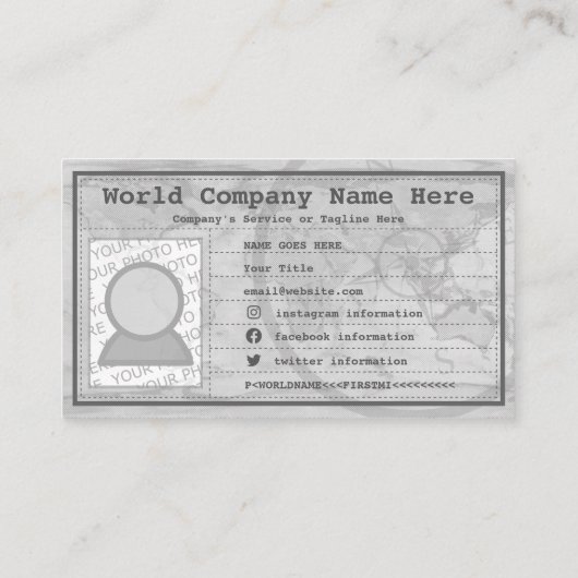 ソーシャルメディアのリンクでピンク色のパスポートを貼る 名刺 (裏面)