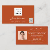 ソーシャルメディアのロゴ写真QRコードブロガーバラ 名刺 (正面/裏面)