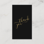 ソーシャルメディアのロゴ、黒および金ゴールドの注文 エンクロージャーカード (正面)