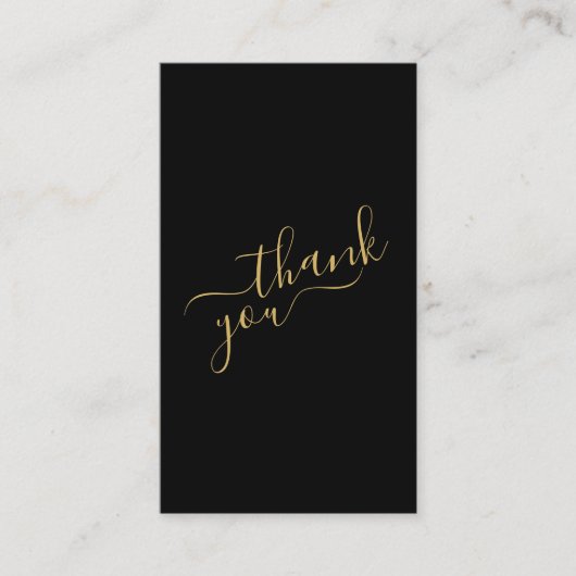 ソーシャルメディアのロゴ、黒および金ゴールドの注文 エンクロージャーカード (正面)