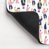 ソーシャルメディアの人パターン マウスパッド (コーナー)