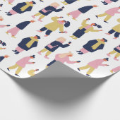 ソーシャルメディアの人パターン ラッピングペーパー (角)