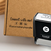 ソーシャルメディアの公証人マーケティングに接続 セルフインキングスタンプ