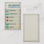 ソーシャルメディアの名刺Facebook Twitter 名刺 (正面/裏面)