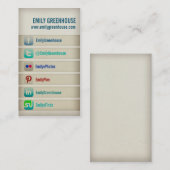 ソーシャルメディアの名刺Facebook Twitter 名刺 (正面/裏面)