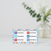 ソーシャルメディアの専門家のための名刺 名刺 (スタンド正面)