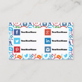 ソーシャルメディアの専門家のための名刺 名刺 (正面)