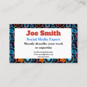 ソーシャルメディアの専門家向け名刺 名刺 (裏面)