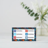 ソーシャルメディアの専門家向け名刺 名刺 (スタンド正面)