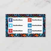 ソーシャルメディアの専門家向け名刺 名刺 (正面)