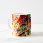 ソーシャルメディアの手爪、 ネイルスキンボタン絵を描 コーヒーマグカップ (正面左)