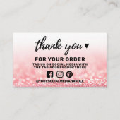 ソーシャルメディアの挿入に感謝 名刺 (正面)