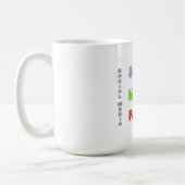 ソーシャルメディアの熱狂者 コーヒーマグカップ (左)