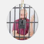 ソーシャルメディアの牢獄の写真 セラミックオーナメント (左)