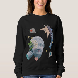 ソーシャルメディアの美意識を表現したスタチュアアートコラージュTシャツ スウェットシャツ