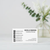 ソーシャルメディアの記号 名刺 (スタンド正面)