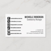 ソーシャルメディアの記号 名刺 (正面)