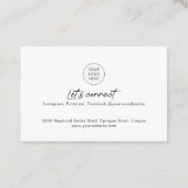 ソーシャルメディアのQRコモダンードメイクアップアーティストの写真 名刺 (裏面)