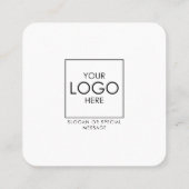 ソーシャルメディアのQRコードと私たちとモダン接続 スクエア名刺 (裏面)