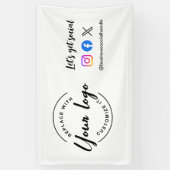 ソーシャルメディアのWebサイトを取得しようカスタムロゴバナー 横断幕 (縦)