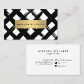 ソーシャルメディアはっきりしたを使ったブラシストロークの増加 名刺 (正面/裏面)