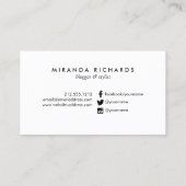 ソーシャルメディアはっきりしたを使ったブラシストロークの増加 名刺 (裏面)