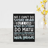 ソーシャルメディアはできないけど、筆記体で書くことはできる カード (黄色い花)