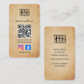 ソーシャルメディアを使用してUs名刺と接続 名刺 (正面/裏面)