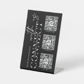 ソーシャルメディアを接続するための最小限のスキャン3 QRコード 台座サイン (正面)