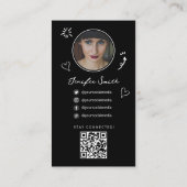 ソーシャルメディアアイコンとInstagramスタイル&QRコード 名刺 (裏面)