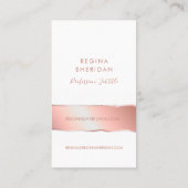 ソーシャルメディアアイコンバラ金ゴールドモダンエレガント贅沢 名刺 (裏面)