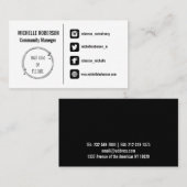 ソーシャルメディアアイコンロゴまたは写真名刺 名刺 (正面/裏面)