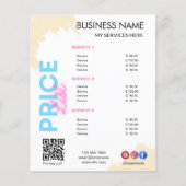 ソーシャルメディアアイコン一覧サービスQrコード チラシ (正面)