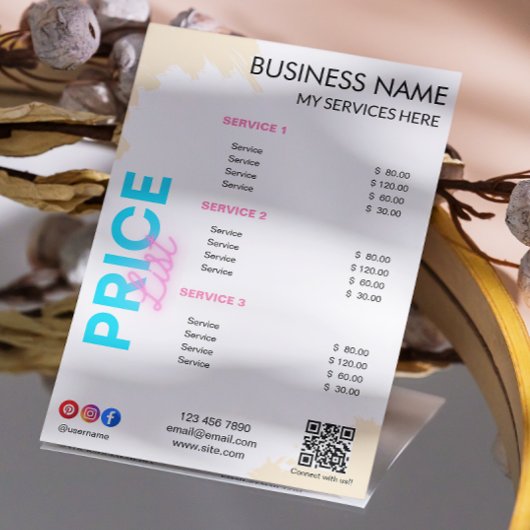 ソーシャルメディアアイコン一覧サービスQrコード チラシ