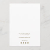 ソーシャルメディアアイコン付きヘアボウのクリップ エンクロージャーカード (裏面)