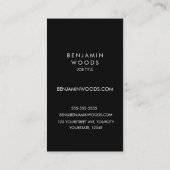 ソーシャルメディアアイコン白黒ミニマルモダンリスト 名刺 (裏面)