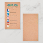 ソーシャルメディアアイコン記号名刺 名刺 (正面/裏面)