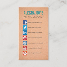 ソーシャルメディアアイコン記号名刺 名刺