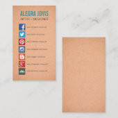 ソーシャルメディアアイコン記号名刺 名刺 (正面/裏面)