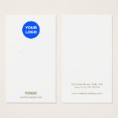 ソーシャルメディアアイコン追加ロゴイヤリングディスプレイカード (正面&裏面)