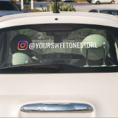 ソーシャルメディアアイコン＆インスタグラムハンドルネームステッカー ウィンドウサイン